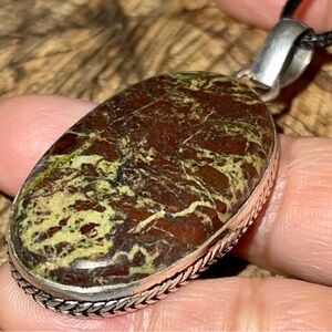 Dragon Bloodstone Pendant 2”